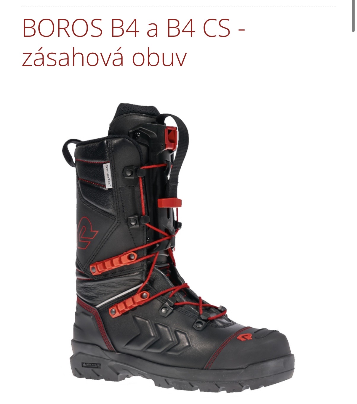 BOROS B4 a B4 CS - zásahová obuv