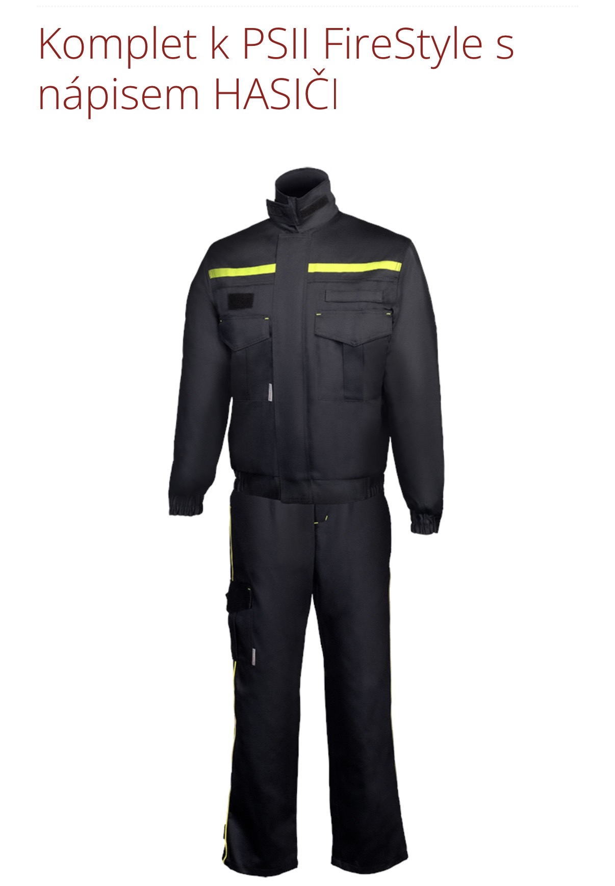 Komplet k PSII FireStyle s nápisem HASIČI