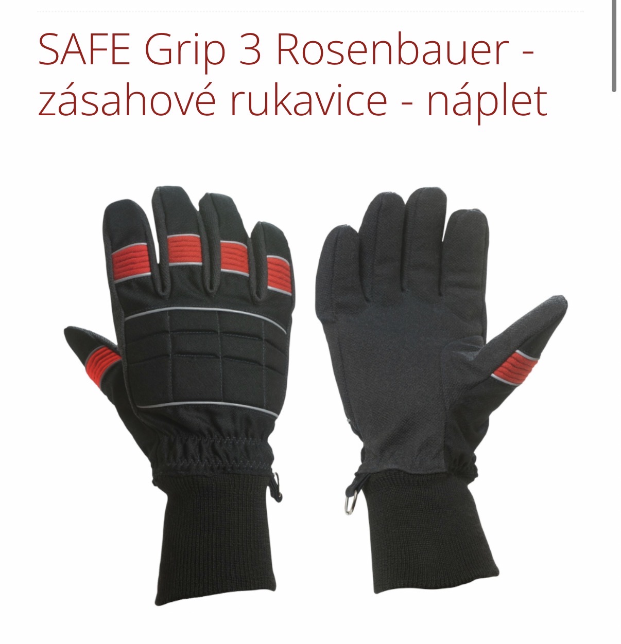 SAFE Grip 3 Rosenbauer - zásahové rukavice - náplet